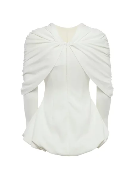 Rochie mini Chats By C.dam drapată alb