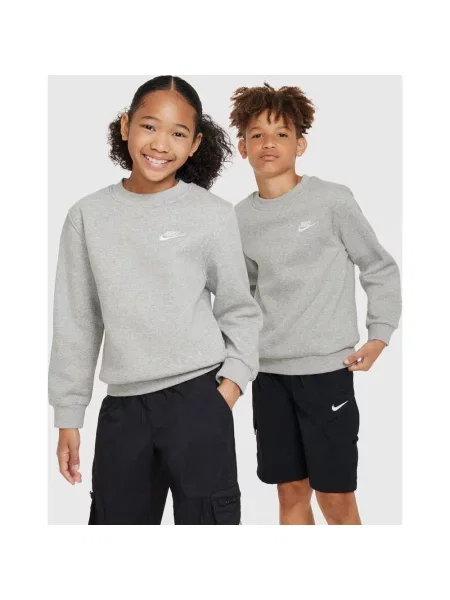 Bluza junior Nike Sportswear Club Fleece jasny XS szary
