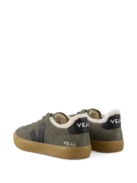 Sneakerși Veja Campo din piele de căprioară verde