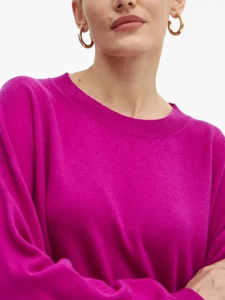 Pulover Liviana Conti cu decolteu rotund roz