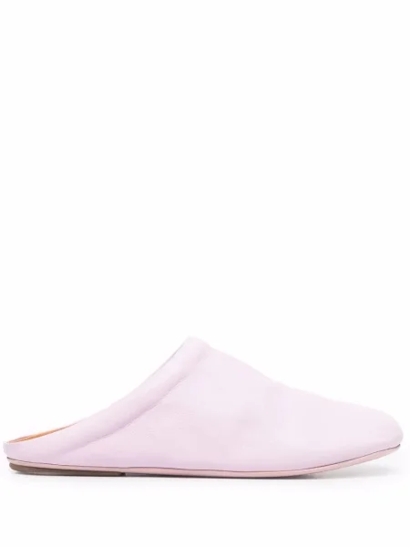 Papuci tip mules Marsell din piele slip-on roz