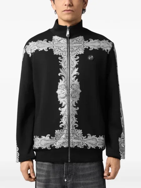 Geacă Philipp Plein cu strasuri alergare negru