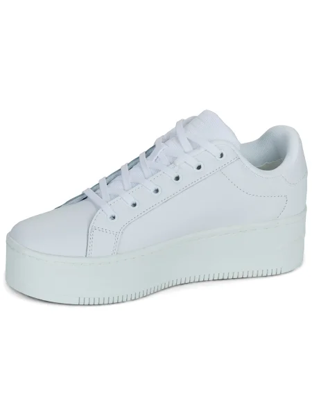 Sneakerși Tommy Jeans din piele alb