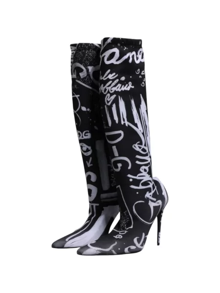 Botine Dolce & Gabbana cu imagine negru