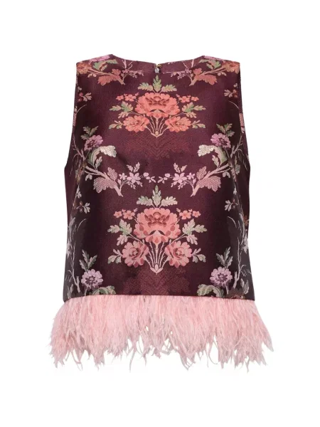 Tollas jacquard blúz Cara Cara barna