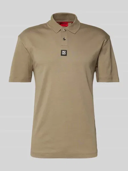Koszulka polo o kroju regular fit z naszywką z logo model Deabono' Hugo