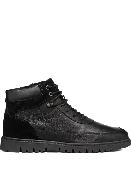 Botine Geox cu șireturi din dantelă negru