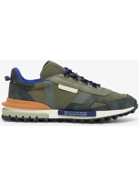 Buty do biegania Lacoste Elite Active Contrast zielony oliwkowy granatowy pomarańczowy beżowy