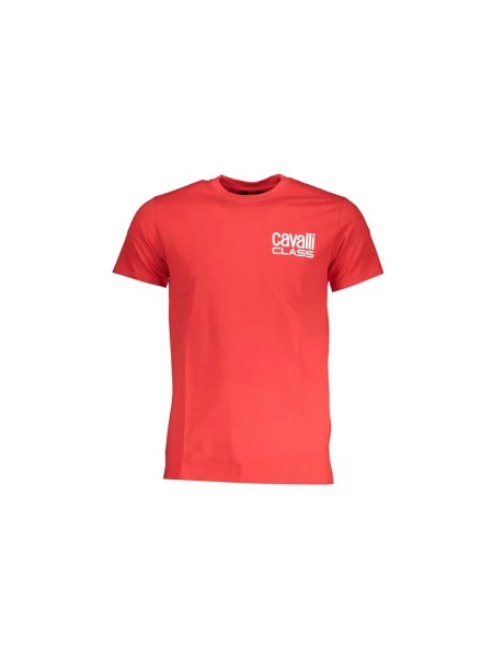Tricou Cavalli Class cu mâneci scurte roșu