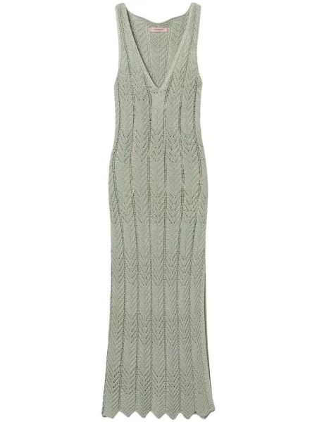 Rochie Twinset tricotate de costum verde