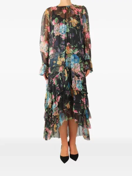 Rochie Zimmermann cu model floral cu imagine negru