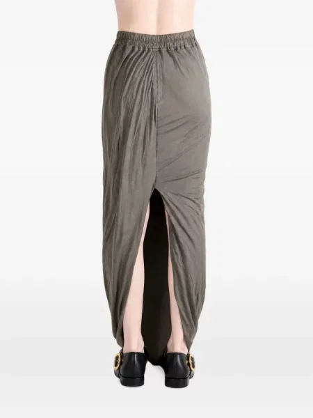 Fusta maxi Rick Owens Drkshdw cu cordon gri