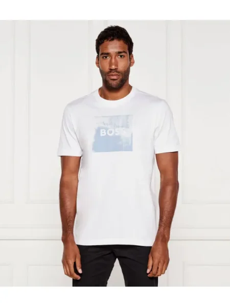 BOSS ORANGE Tricou Te_Wheel | alb