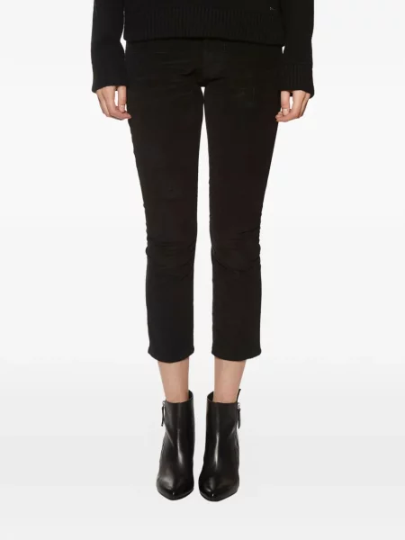 Pantaloni evazați Dsquared2 de catifea evazat negru