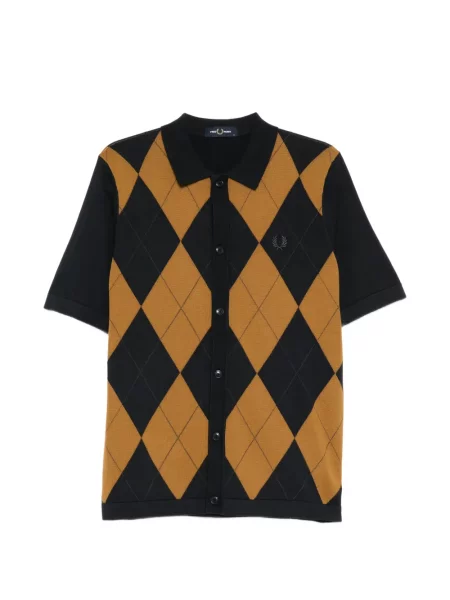 Pulover Fred Perry cu model argyle albastru