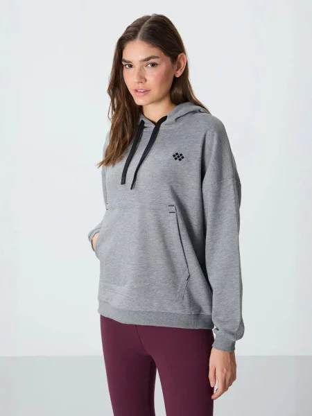 Tommy Life Sweater majica tamo siva