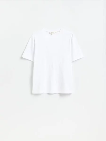 Reserved Tricou regular cu mercerizat alb
