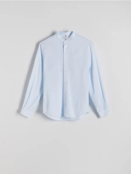 Reserved Cămașă slim fit cu guler înalt acvamarin