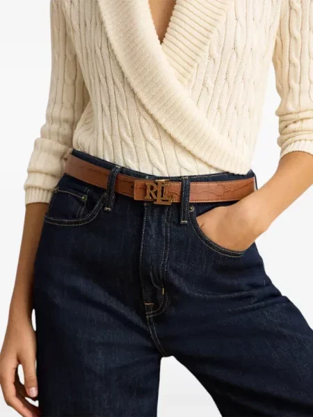Curea Lauren Ralph Lauren cu autograf maro