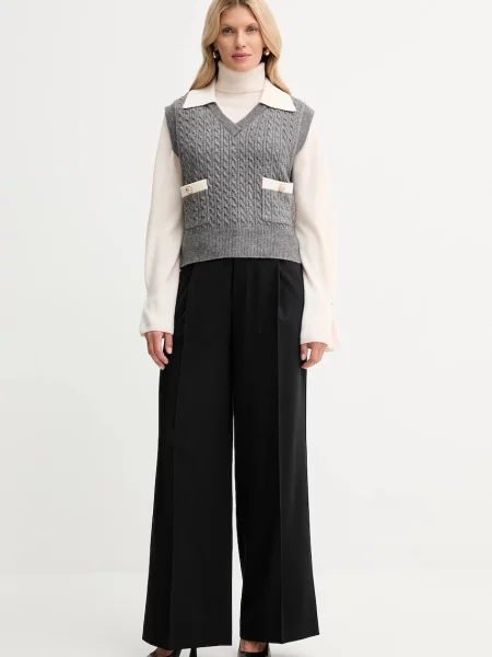 Вовняний светр Fracomina легкий гольф помаранчевий