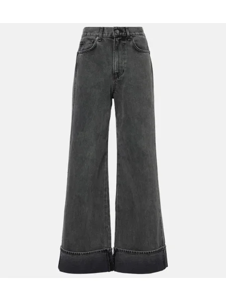 Blugi Veronica Beard cu talie înaltă negru