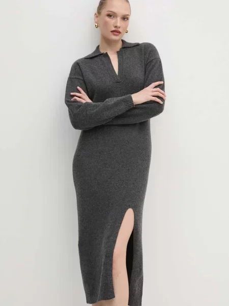 Pinko rochie din lana gri