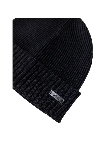 BOSS BLACK De lână căciulă Fati negru