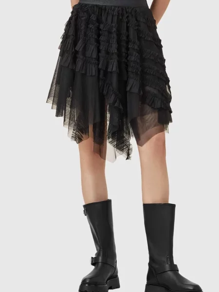 AllSaints fustă mini evazați negru