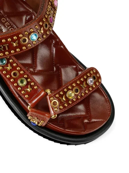 Сандали Kurt Geiger London с шипове кафяво