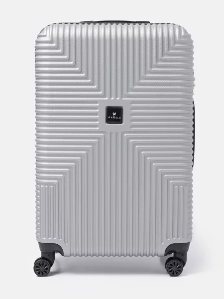 Чемодан Ricco Grande серебряный