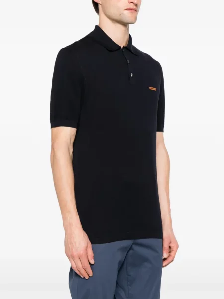 Tricou polo Zegna albastru