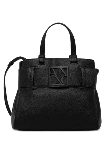 Geanta de piele Armani Exchange din piele negru