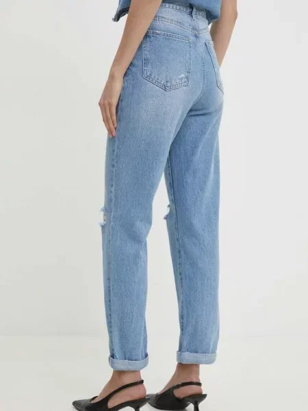 Džíny Answear Lab high waist modré
