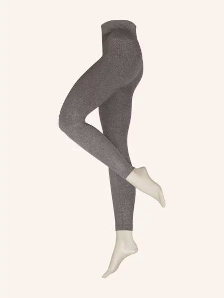 Wolford Legginsy Z Błyszczącą Przędzą grau srebrne