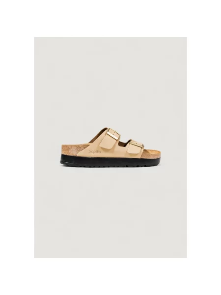 Sandály Birkenstock na platformě béžové