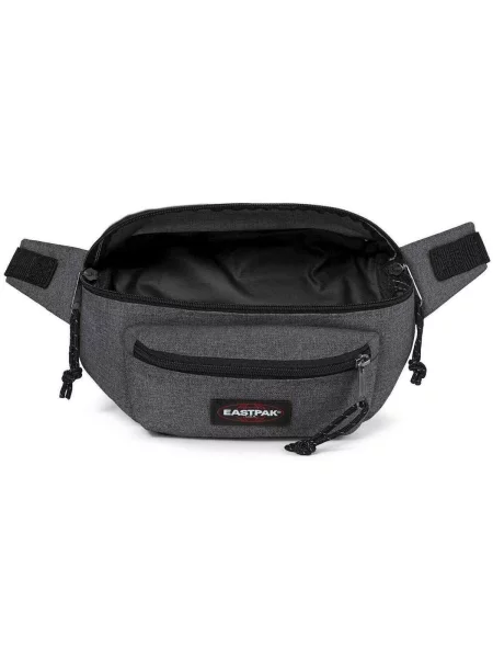 EASTPAK Ledvinka Doggy čedičová šedá / tmavě šedá / červená / bílá černá