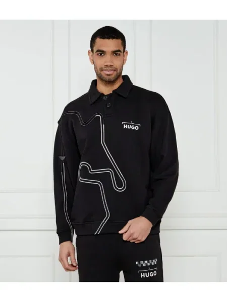 HUGO Hanorac Drompol | Relaxed fit negru