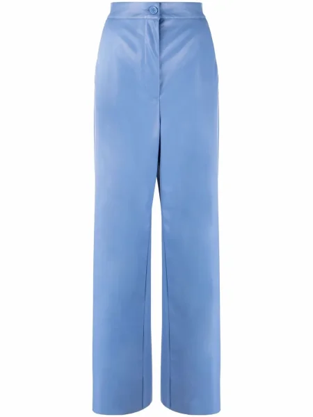 Pantaloni Mm6 Maison Margiela din piele albastru