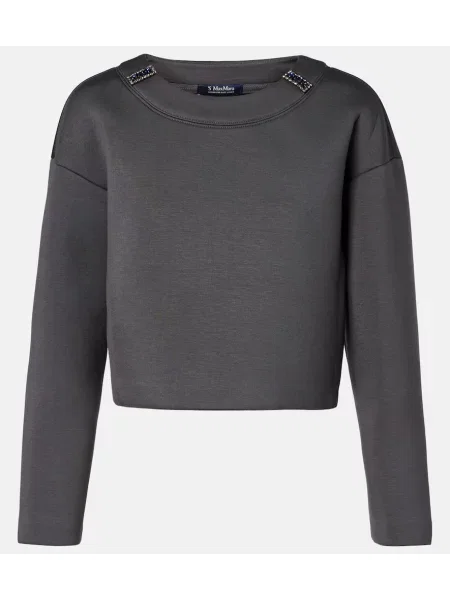 Hanorac 's Max Mara din jerseu gri