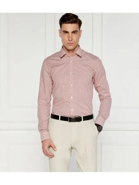 HUGO Cămașă | Extra slim fit roșu