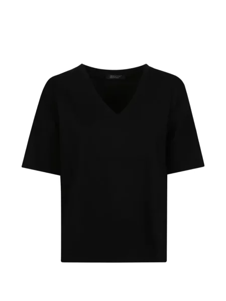 Tricou Aragona cu decolteu în V negru