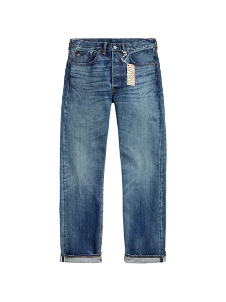 Blugi drepți Ralph Lauren Rrl albastru