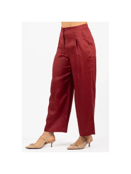 Spodnie Max Mara Studio czerwone