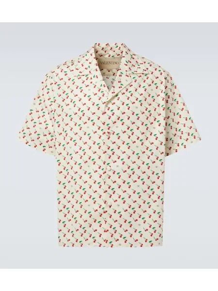 Риза Valentino с принт поплин