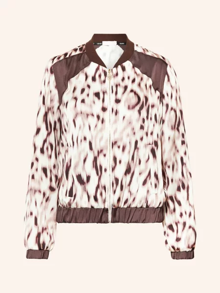 Kurtka bomber Liu Jo z nadrukiem z nadrukiem zwierzęcym brązowy