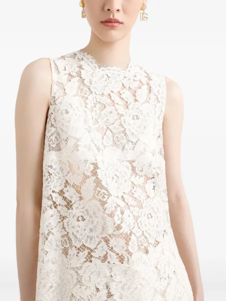 Top Dolce & Gabbana din dantelă alb