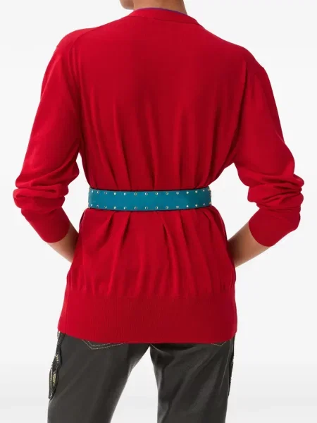 Cardigan Versace de lână roșu