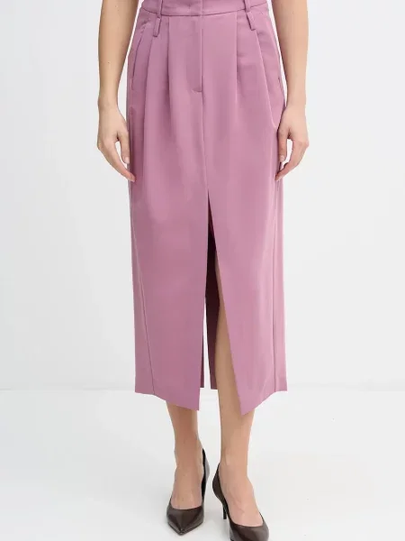 Sisley spódnica maxi ołówkowa różowy