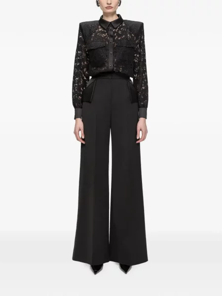 Pantaloni Nissa de lână negru