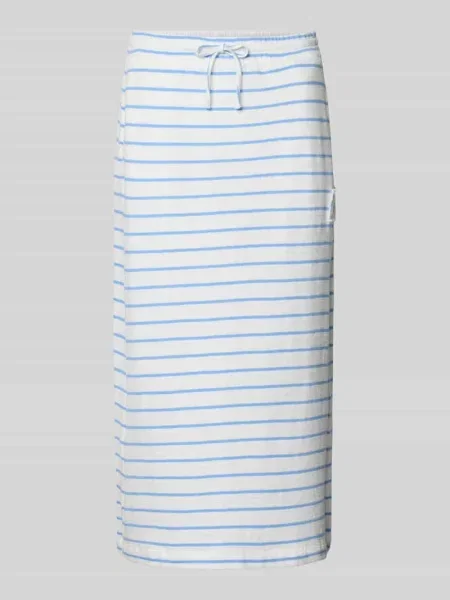 Spódnica midi z elastycznym pasem i naszywką z logo Smith And Soul błękitna